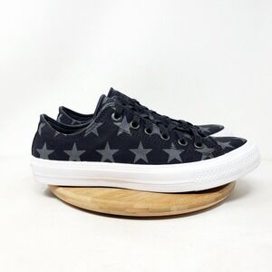 Converse Chuck Taylor All Star II Ox Sneaker Womens 9 Black Grey Stars Shoes